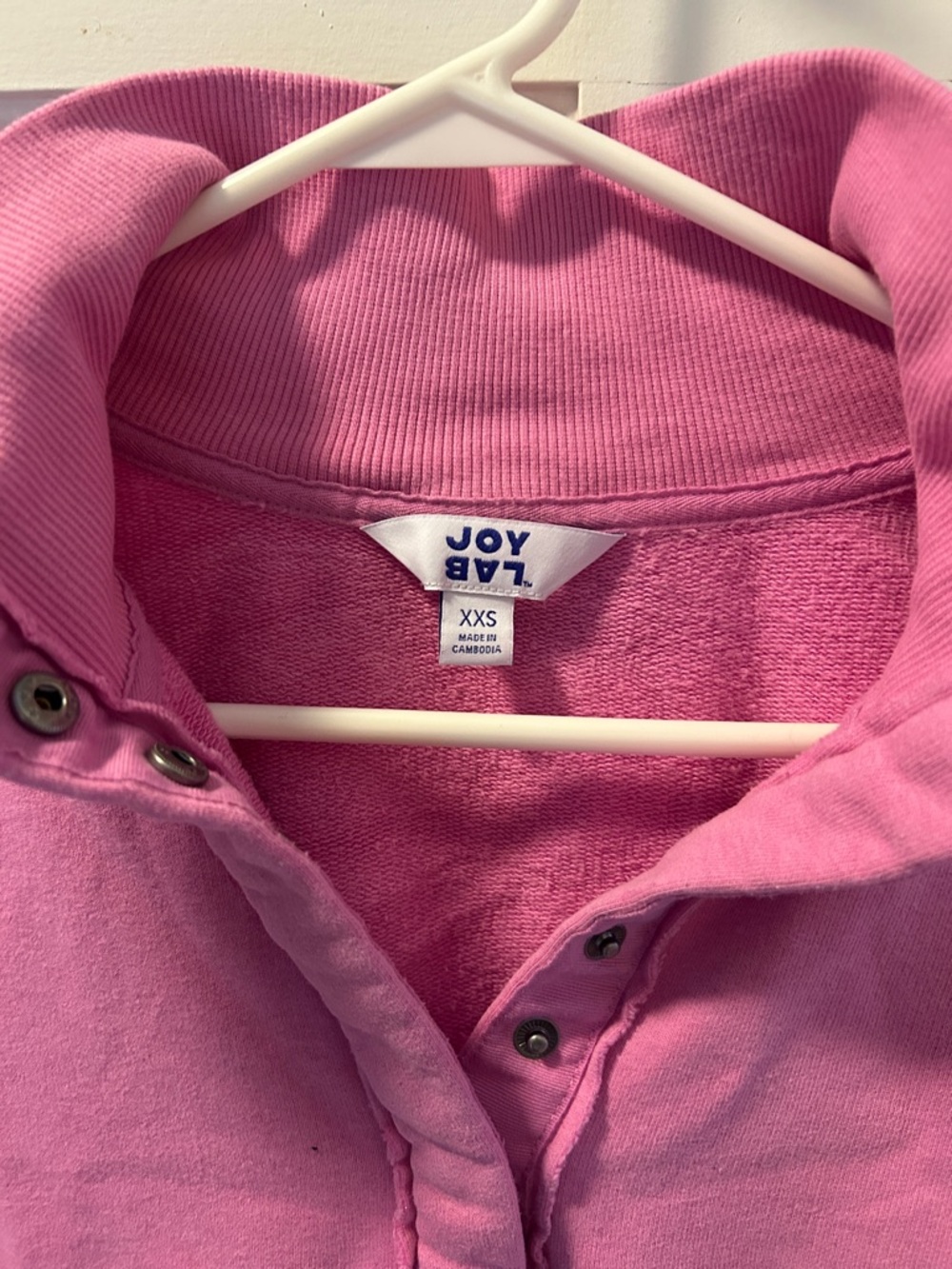 JoyLab Pink Snap-Button Pullover Sweatshirt - Picture 2 of 4